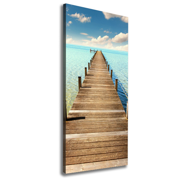 Verticale canvasfoto Houten steiger