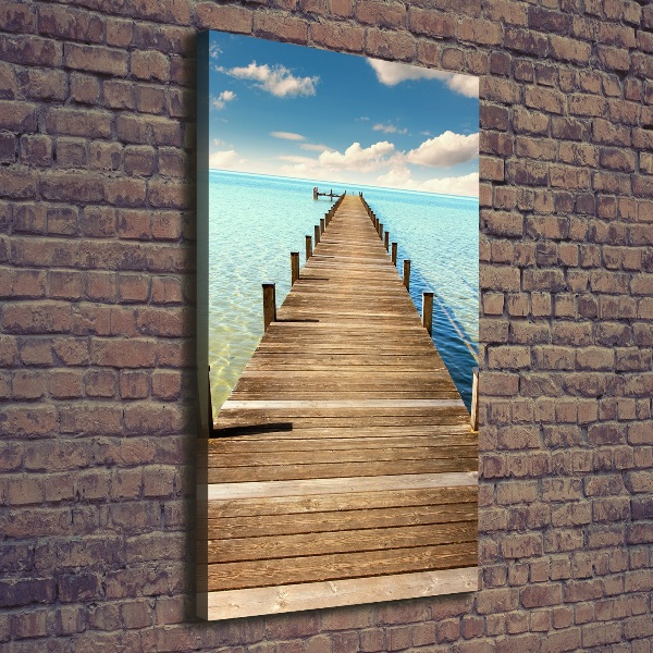 Verticale canvasfoto Houten steiger