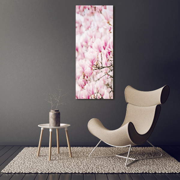 Verticale canvasfoto Magnolia bloemen