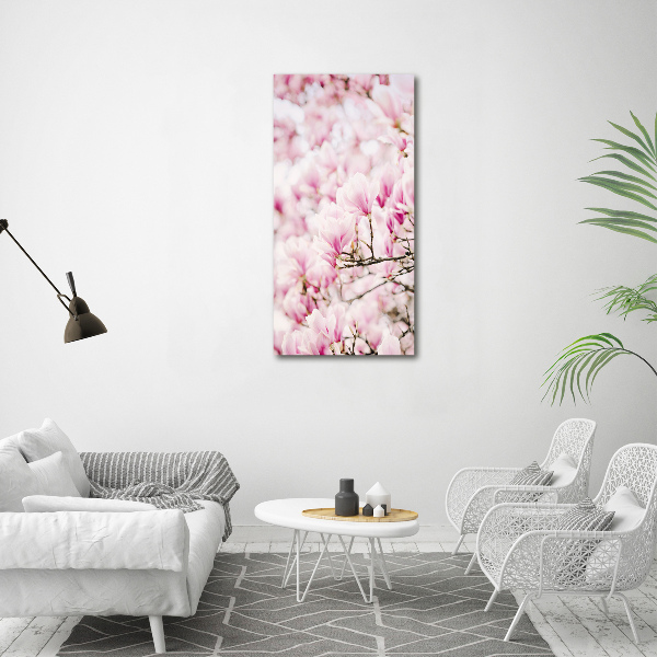 Verticale canvasfoto Magnolia bloemen