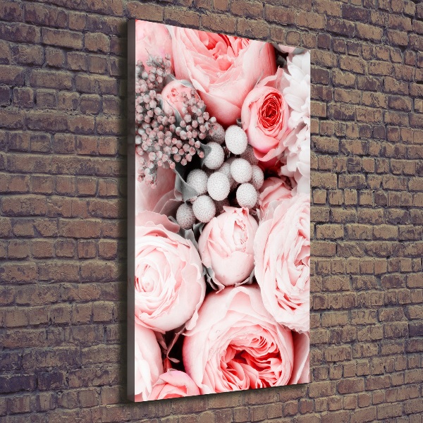 Verticaal canvasschilderij Een boeket bloemen