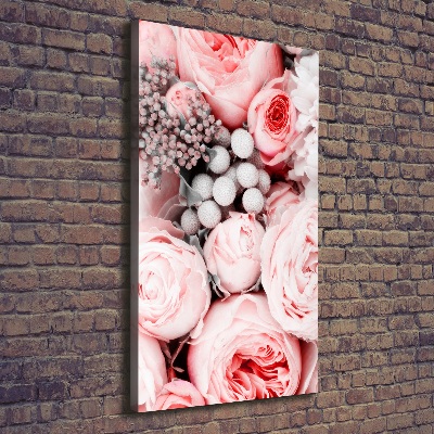 Verticaal canvasschilderij Een boeket bloemen