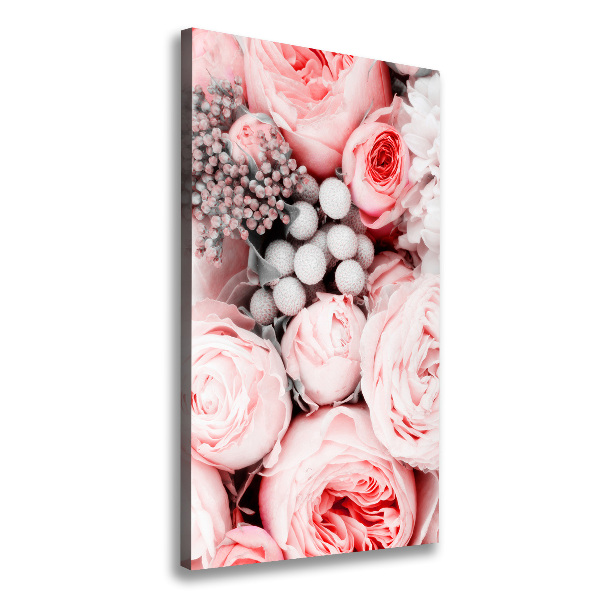Verticaal canvasschilderij Een boeket bloemen