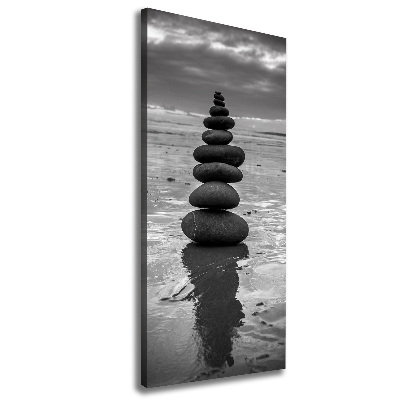 Verticale foto op canvas Stenen op het strand