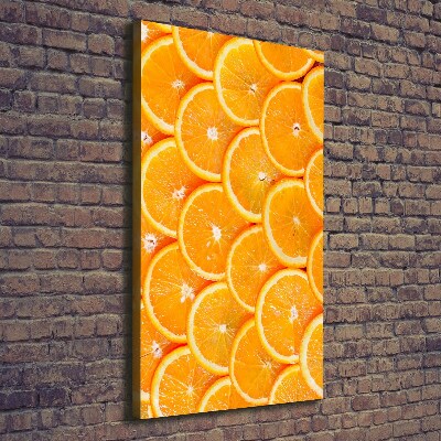 Verticaal schilderij op canvas Sinaasappelschijfjes