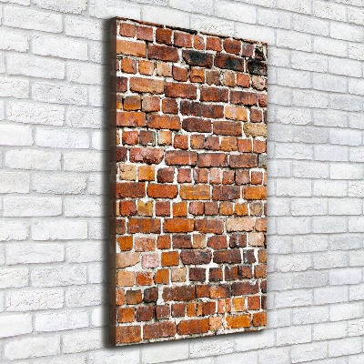 Verticaal schilderij op canvas Bakstenen muur