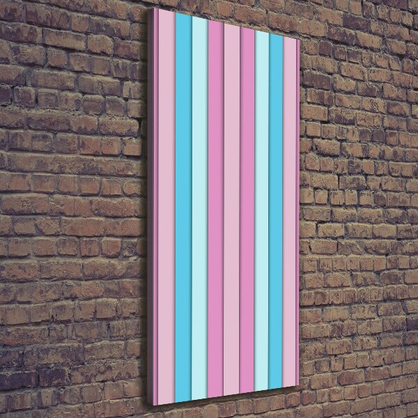 Verticaal canvasschilderij Kleurrijke strepen