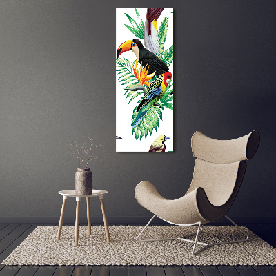 Verticale foto op canvas Tropische vogels