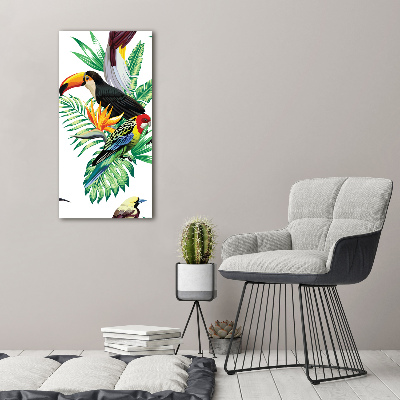 Verticale foto op canvas Tropische vogels