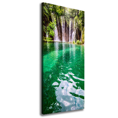 Verticaal schilderij op canvas Plitvice-meren