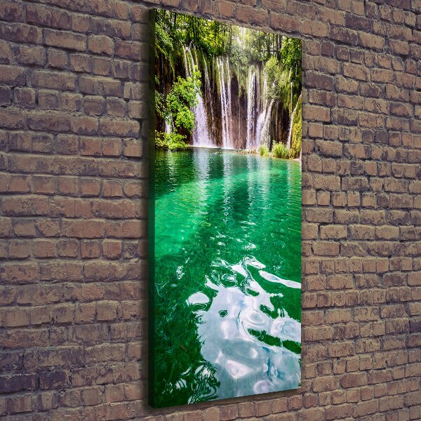 Verticaal schilderij op canvas Plitvice-meren
