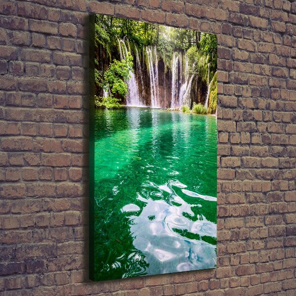 Verticaal schilderij op canvas Plitvice-meren