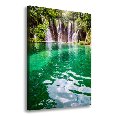 Verticaal schilderij op canvas Plitvice-meren