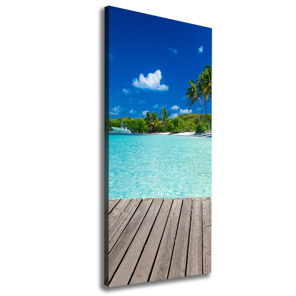 Verticale foto op canvas Tropisch strand