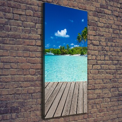Verticale foto op canvas Tropisch strand