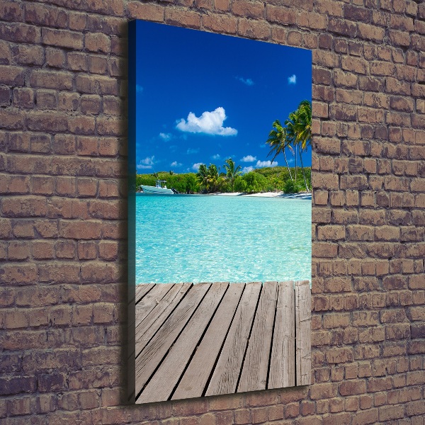 Verticale foto op canvas Tropisch strand