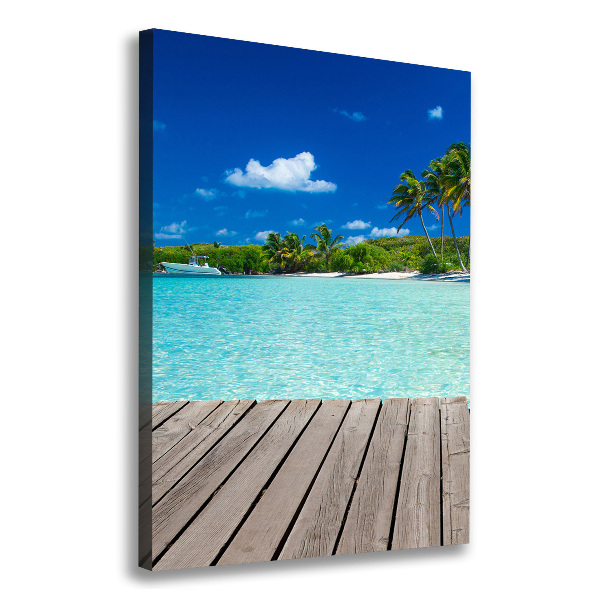 Verticale foto op canvas Tropisch strand