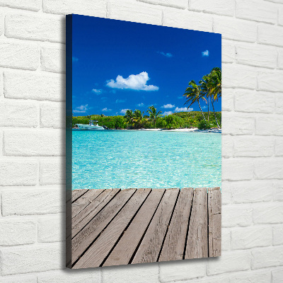 Verticale foto op canvas Tropisch strand