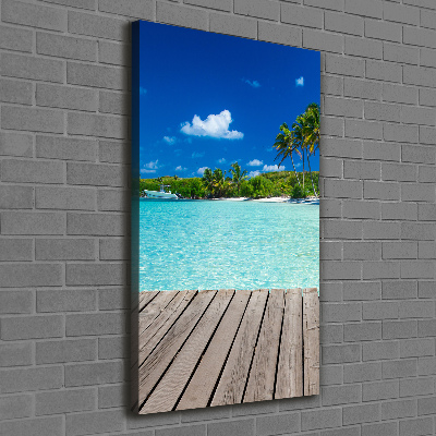 Verticale foto op canvas Tropisch strand