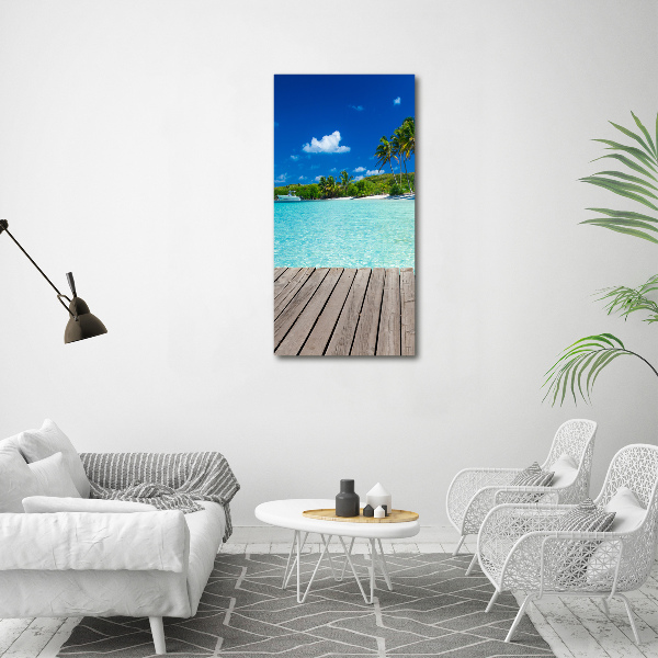 Verticale foto op canvas Tropisch strand