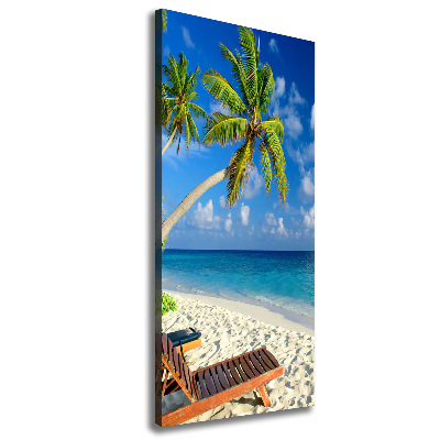 Verticale foto op canvas Tropisch strand