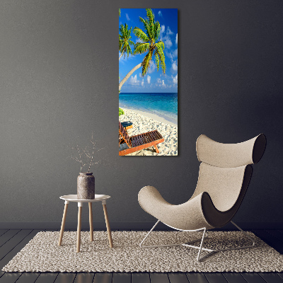 Verticale foto op canvas Tropisch strand