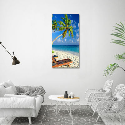 Verticale foto op canvas Tropisch strand
