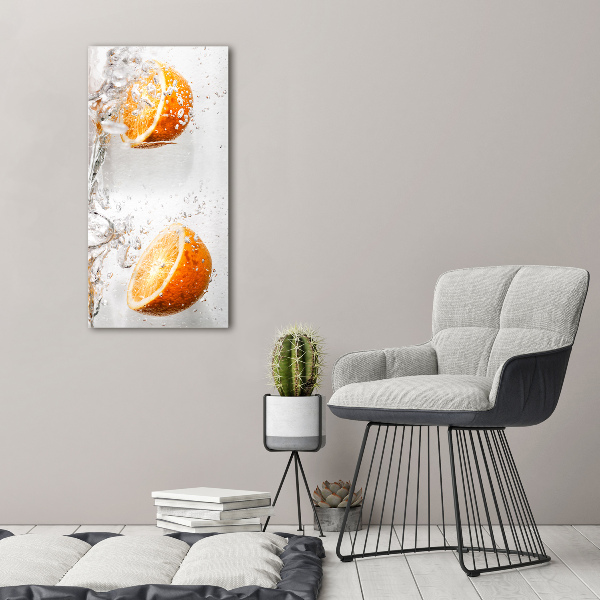 Verticaal canvasschilderij sinaasappels