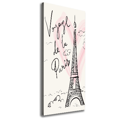 Verticale canvasfoto Eiffeltoren Parijs