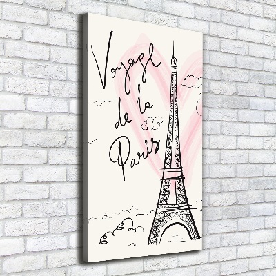 Verticale canvasfoto Eiffeltoren Parijs
