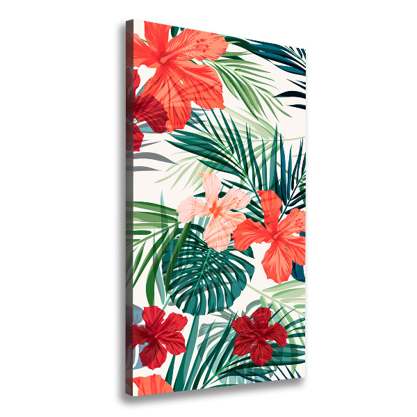 Verticale canvasfoto Hawaiiaanse bloemen