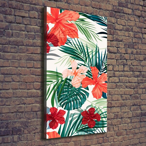 Verticale canvasfoto Hawaiiaanse bloemen