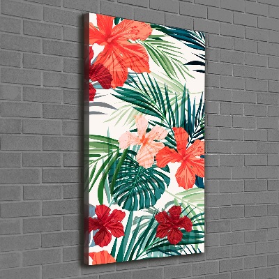 Verticale canvasfoto Hawaiiaanse bloemen