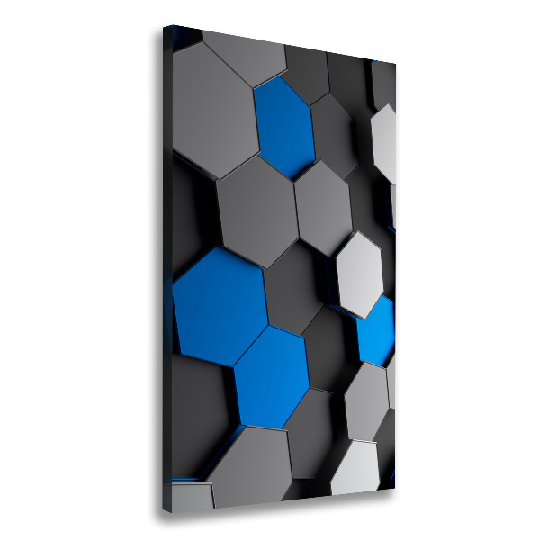 Verticaal canvasschilderij 3D-abstractie