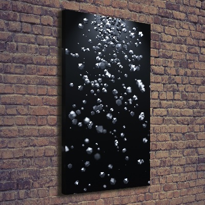 Verticaal schilderij op canvas 3D-abstractie