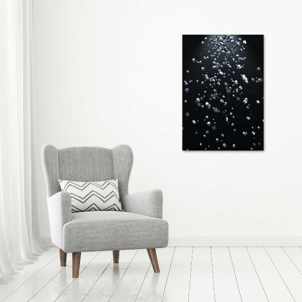 Verticaal schilderij op canvas 3D-abstractie