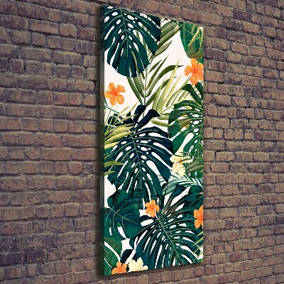 Verticaal schilderij op canvas Hawaiiaans patroon