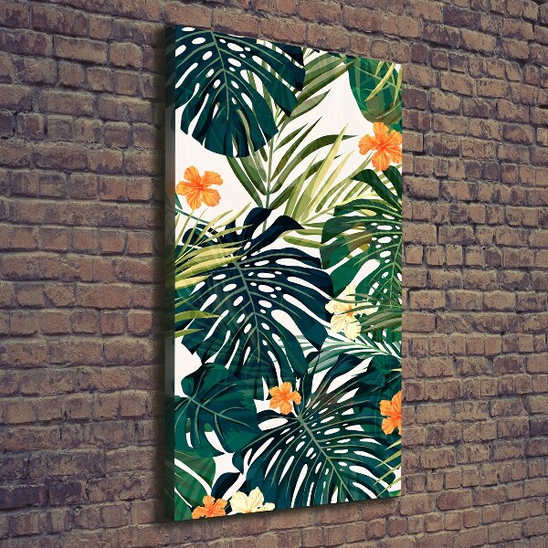 Verticaal schilderij op canvas Hawaiiaans patroon