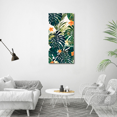 Verticaal schilderij op canvas Hawaiiaans patroon