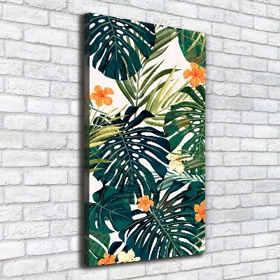 Verticaal schilderij op canvas Hawaiiaans patroon