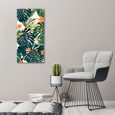 Verticaal schilderij op canvas Hawaiiaans patroon