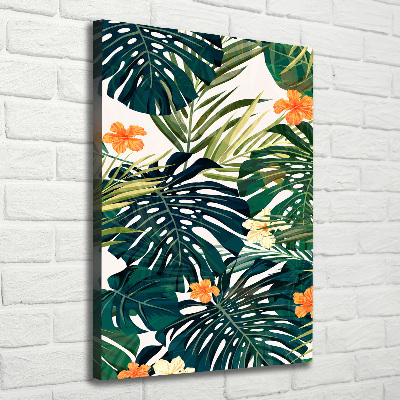 Verticaal schilderij op canvas Hawaiiaans patroon