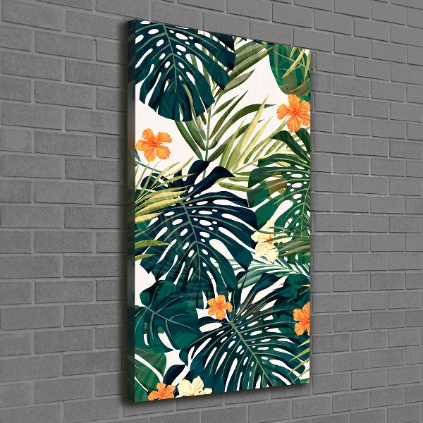 Verticaal schilderij op canvas Hawaiiaans patroon