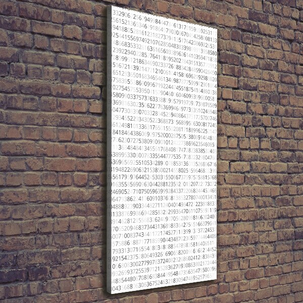 Verticaal schilderij op canvas Binaire code