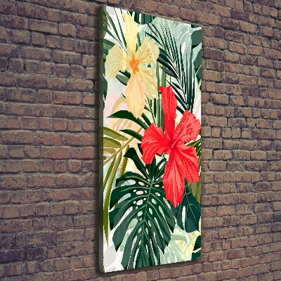 Verticale canvasfoto Hawaiiaanse bloemen