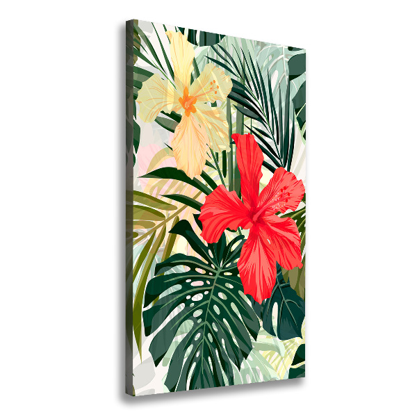 Verticale canvasfoto Hawaiiaanse bloemen