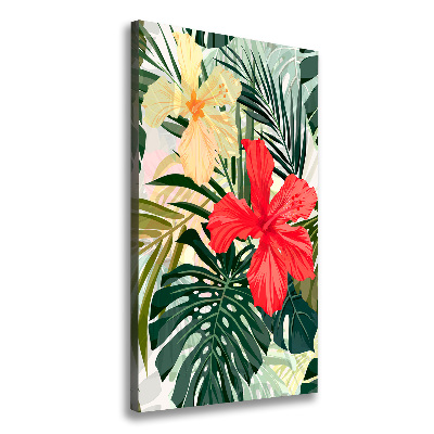 Verticale canvasfoto Hawaiiaanse bloemen