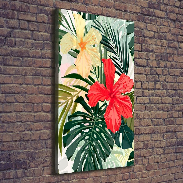 Verticale canvasfoto Hawaiiaanse bloemen