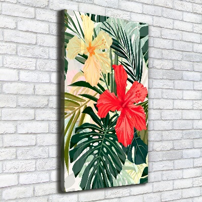 Verticale canvasfoto Hawaiiaanse bloemen