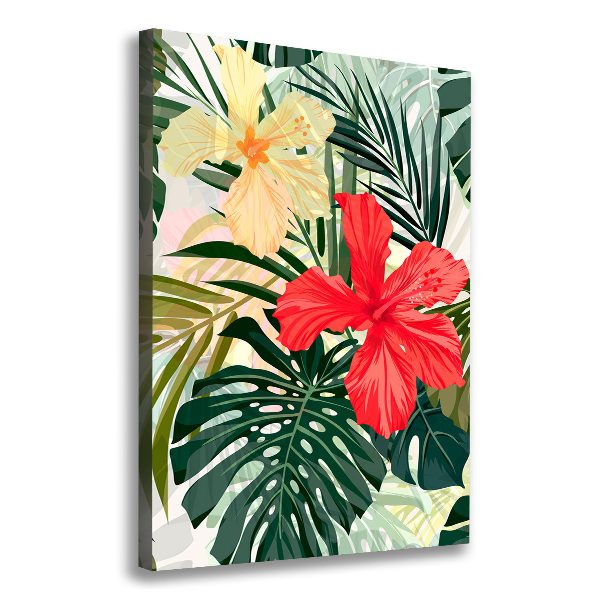 Verticale canvasfoto Hawaiiaanse bloemen